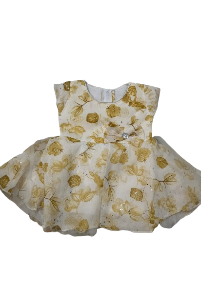 Charming Floral & Plaid Toddler Dress