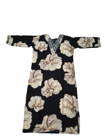 Cotton V-neck Kurti