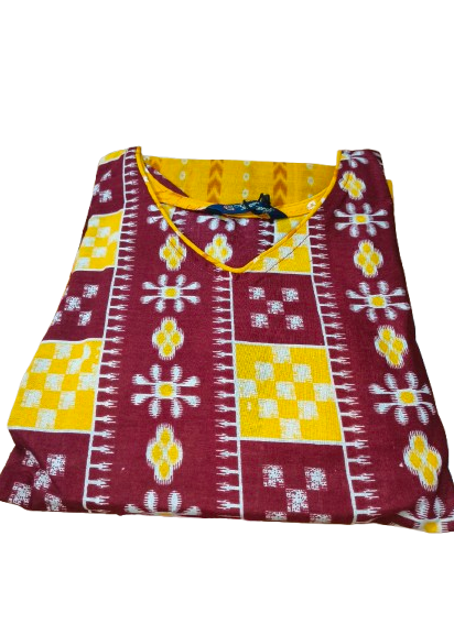Sambalpuri Patiyala Kurti Set