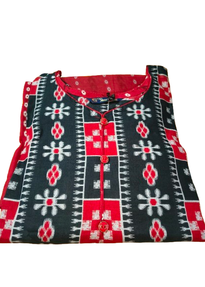 Sambalpuri Patiyala Kurti Set