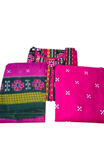 Sambalpuri Patiyala Kurti Set